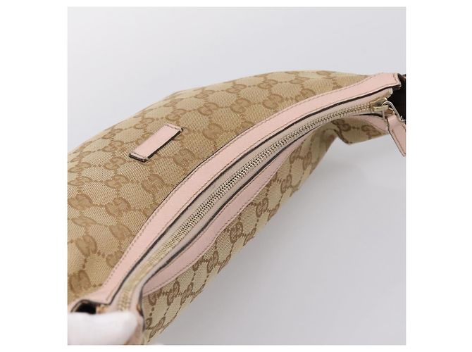 Borsa a tracolla GUCCI GG Canvas Sherry Line Beige Tono Oro 181092 Auth BA15362 - vista 6