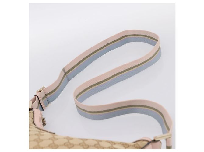 Borsa a tracolla GUCCI GG Canvas Sherry Line Beige Tono Oro 181092 Auth BA15362 - vista 8