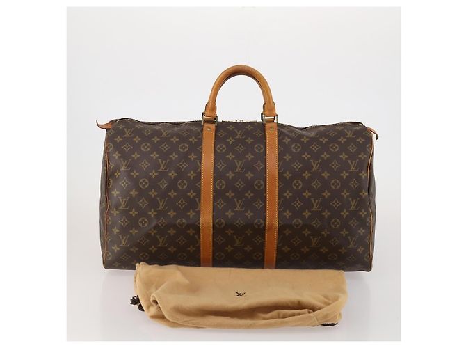 LOUIS VUITTON Monogram Keepall 55 Boston Bag M41424 LV Auth 196262A Monograma - vista 12