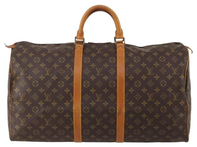 LOUIS VUITTON Monogram Keepall 55 Boston Bag M41424 LV Auth 196262A Monograma - vista 13