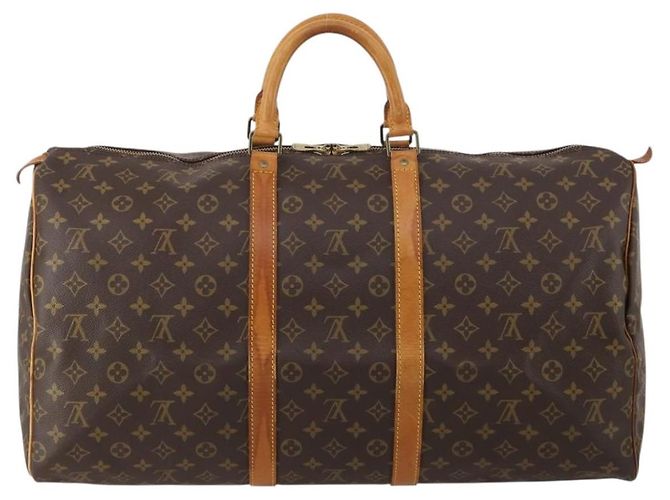 LOUIS VUITTON Monogram Keepall 55 Boston Bag M41424 LV Auth 196262A Monograma - vista 2