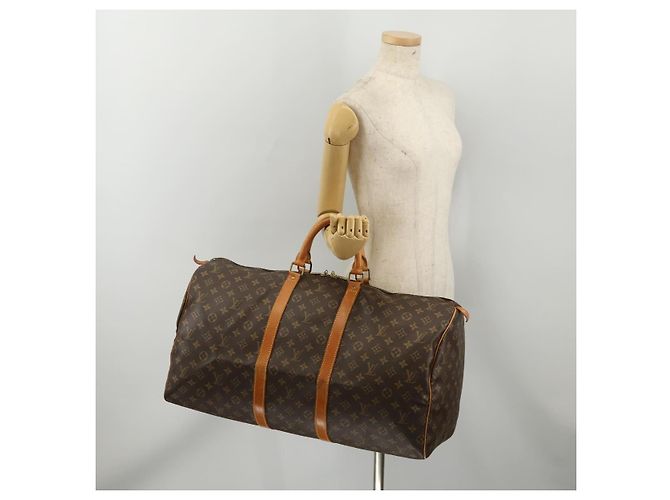 LOUIS VUITTON Monogram Keepall 55 Boston Bag M41424 LV Auth 196262A Monograma - vista 22