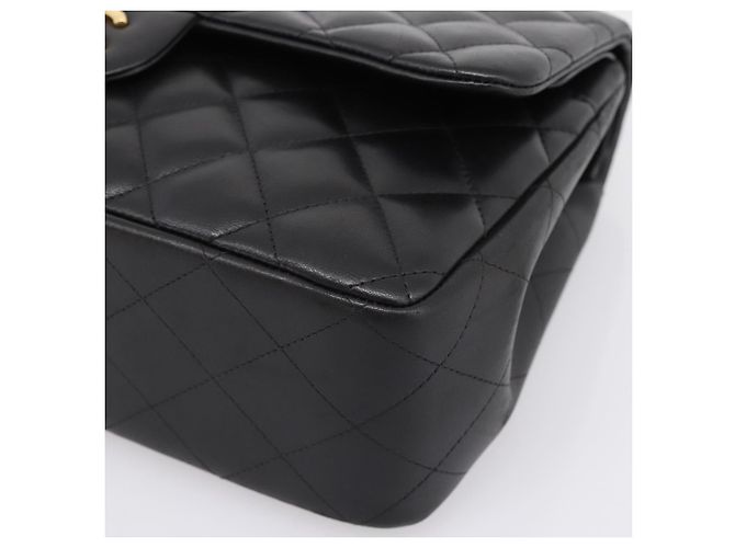 Borsa CHANEL Matelasse 30 Chain Double Flap Bag Lamb Skin Gold Black Auth yk20815SAM Nero D'oro - vista 10