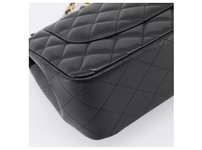 Borsa CHANEL Matelasse 30 Chain Double Flap Bag Lamb Skin Gold Black Auth yk20815SAM Nero D'oro - vista 13