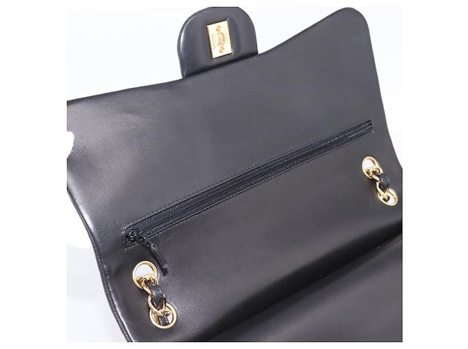 Borsa CHANEL Matelasse 30 Chain Double Flap Bag Lamb Skin Gold Black Auth yk20815SAM Nero D'oro - vista 14