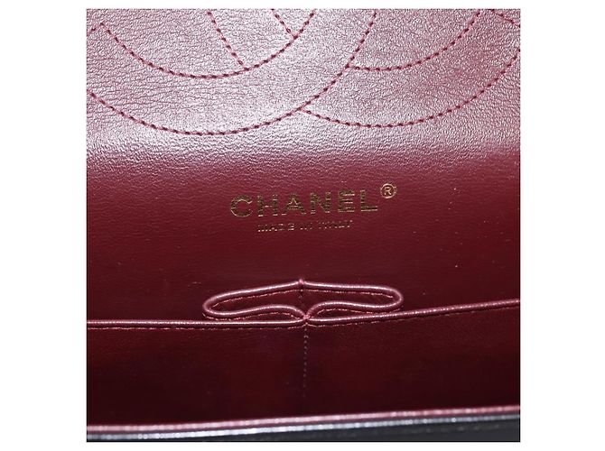 Borsa CHANEL Matelasse 30 Chain Double Flap Bag Lamb Skin Gold Black Auth yk20815SAM Nero D'oro - vista 16