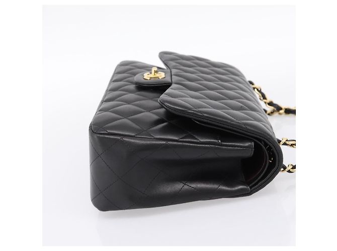 Borsa CHANEL Matelasse 30 Chain Double Flap Bag Lamb Skin Gold Black Auth yk20815SAM Nero D'oro - vista 5