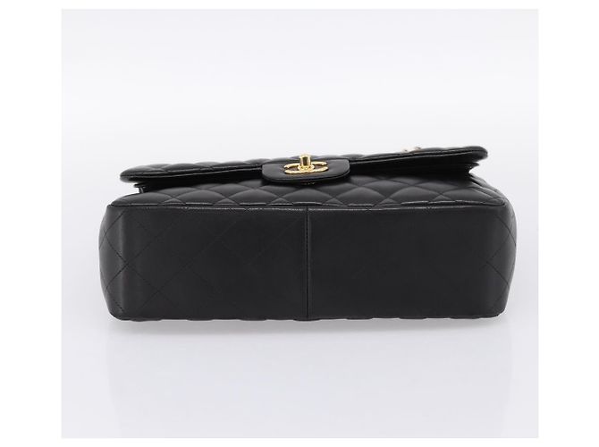 Borsa CHANEL Matelasse 30 Chain Double Flap Bag Lamb Skin Gold Black Auth yk20815SAM Nero D'oro - vista 9