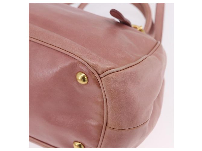 Borsa a mano Miu Miu in pelle 2way Rosa Oro Auth yk20856V D'oro - vista 17