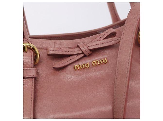 Borsa a mano Miu Miu in pelle 2way Rosa Oro Auth yk20856V D'oro - vista 19