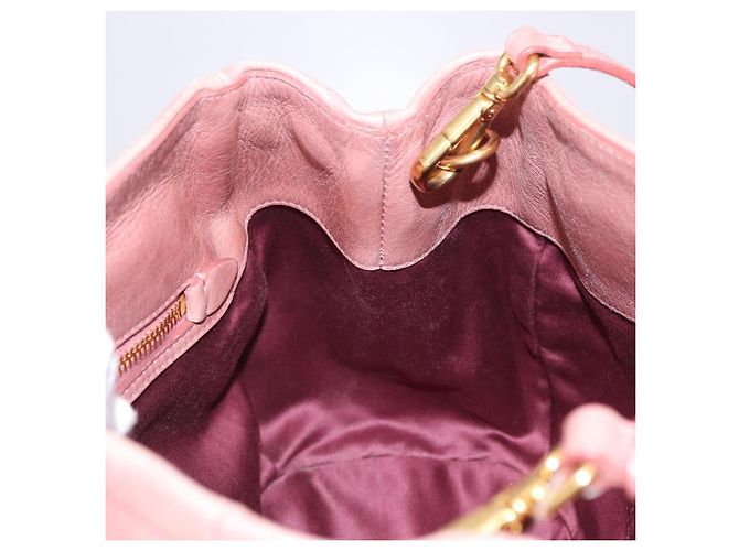Borsa a mano Miu Miu in pelle 2way Rosa Oro Auth yk20856V D'oro - vista 21