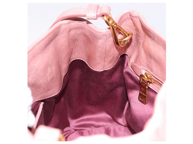 Borsa a mano Miu Miu in pelle 2way Rosa Oro Auth yk20856V D'oro - vista 22
