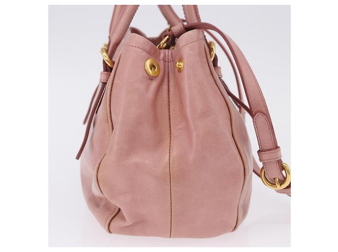 Borsa a mano Miu Miu in pelle 2way Rosa Oro Auth yk20856V D'oro - vista 4