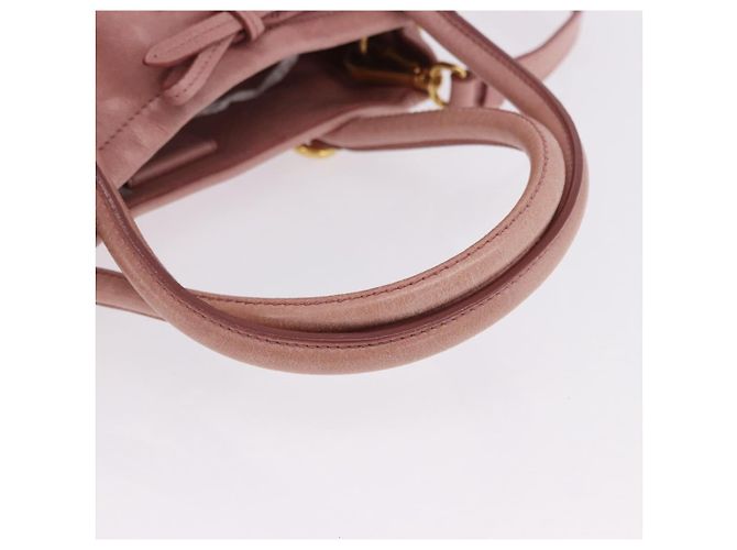 Borsa a mano Miu Miu in pelle 2way Rosa Oro Auth yk20856V D'oro - vista 7
