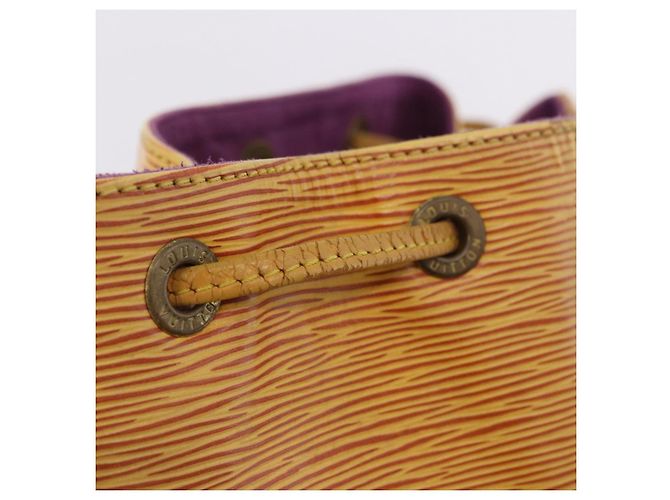 Borsa a tracolla LOUIS VUITTON Epi Petit Noe Gialla M44109 LV Auth ka5931 Giallo - vista 10