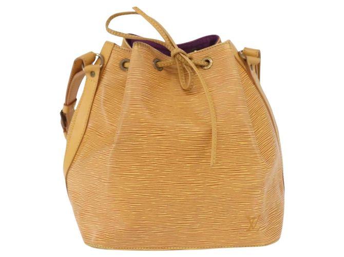 Borsa a tracolla LOUIS VUITTON Epi Petit Noe Gialla M44109 LV Auth ka5931 Giallo - vista 13