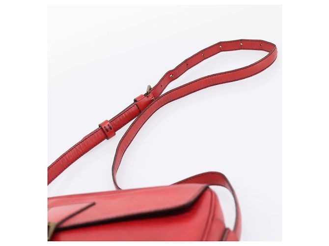Borsa a tracolla LOUIS VUITTON Epi June Feuille Rossa M52157 LV Auth BA15370 Rosso - vista 14