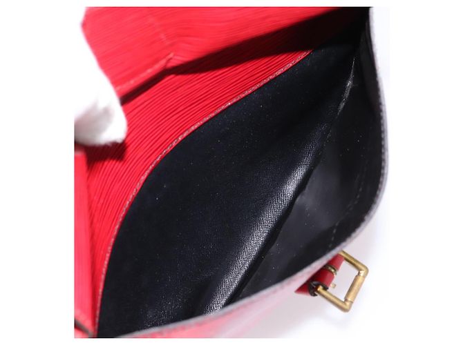 Borsa a tracolla LOUIS VUITTON Epi June Feuille Rossa M52157 LV Auth BA15370 Rosso - vista 25