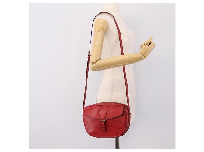 Borsa a tracolla LOUIS VUITTON Epi June Feuille Rossa M52157 LV Auth BA15370 Rosso - vista 26