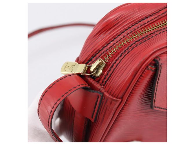Borsa a tracolla LOUIS VUITTON Epi June Feuille Rossa M52157 LV Auth BA15370 Rosso - vista 9