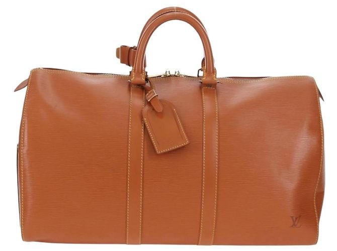 LOUIS VUITTON Epi Keepall 45 Boston Bag Brown M42978 LV Auth 194399SAV Marrone - vista 13