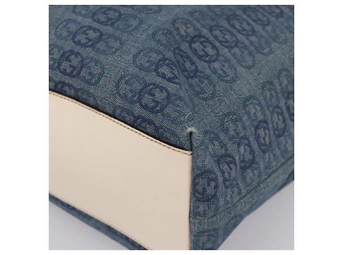 Borsa Tote GUCCI Denim Blue 257245 Auth 197817A - vista 10