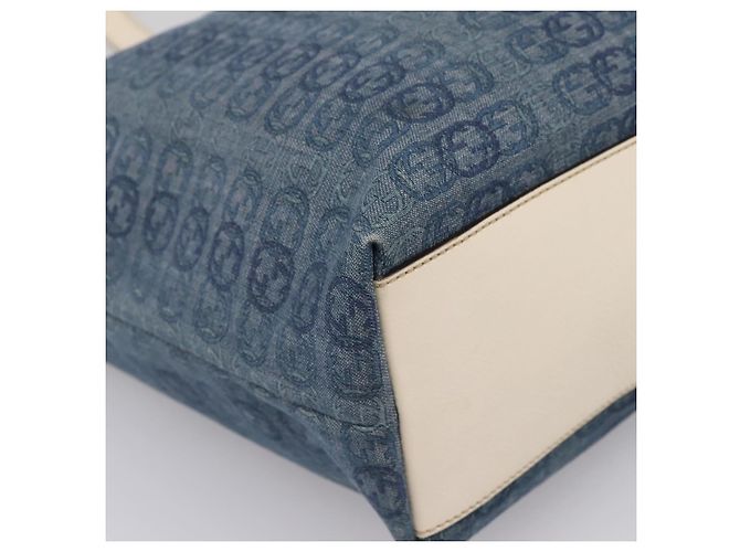 Borsa Tote GUCCI Denim Blue 257245 Auth 197817A - vista 13