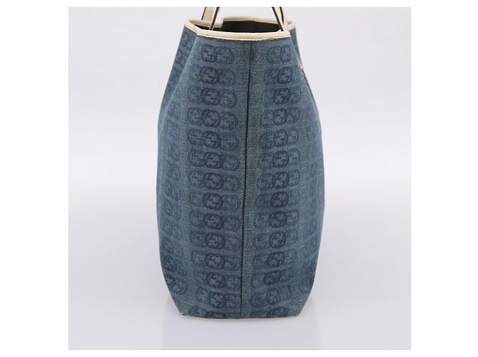 Borsa Tote GUCCI Denim Blue 257245 Auth 197817A - vista 5