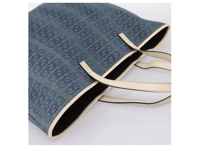 Borsa Tote GUCCI Denim Blue 257245 Auth 197817A - vista 6