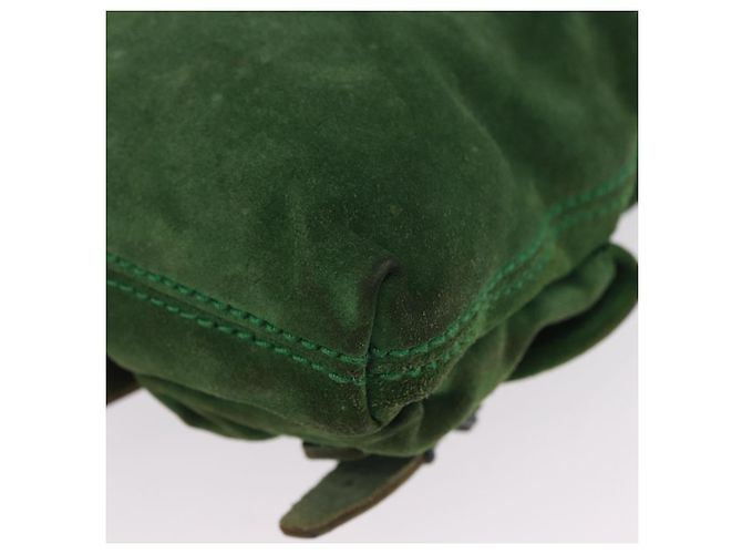 Borsa a mano con catena BALENCIAGA in camoscio verde Auth 196979 - vista 17