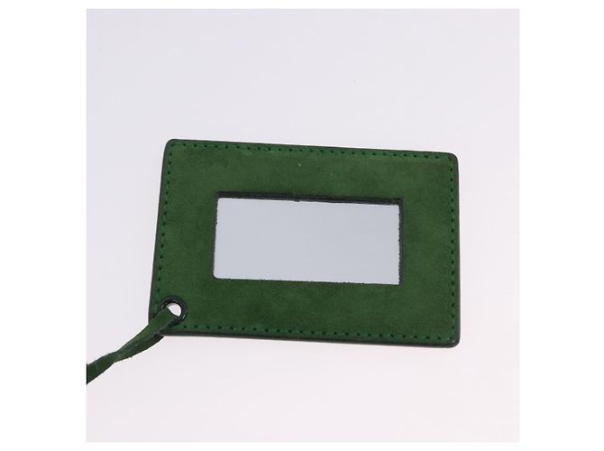 Borsa a mano con catena BALENCIAGA in camoscio verde Auth 196979 - vista 28