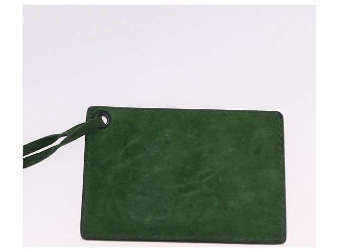 Borsa a mano con catena BALENCIAGA in camoscio verde Auth 196979 - vista 29