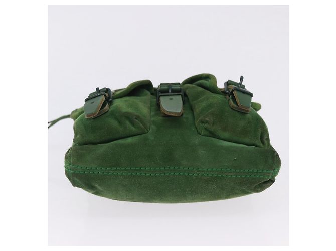 Borsa a mano con catena BALENCIAGA in camoscio verde Auth 196979 - vista 6