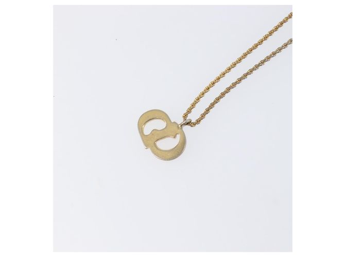 Collana Christian Dior metallo Gold Tone Auth 199265 - vista 10