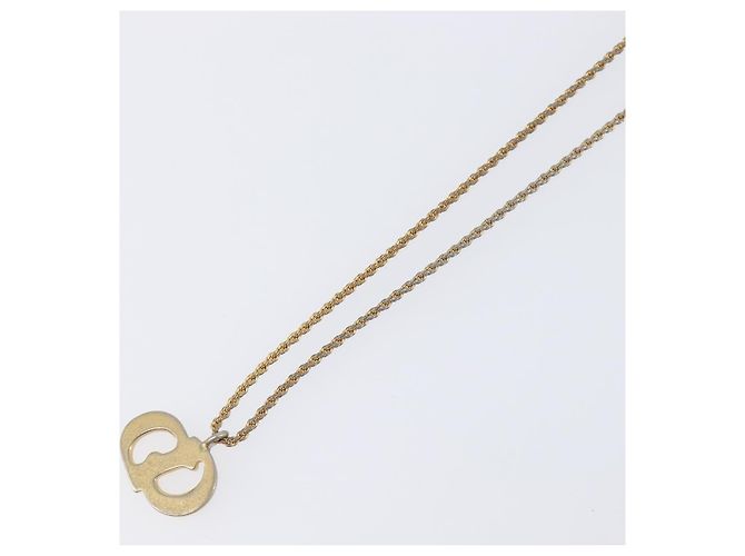Collana Christian Dior metallo Gold Tone Auth 199265 - vista 11