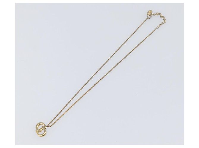 Collana Christian Dior metallo Gold Tone Auth 199265 - vista 2