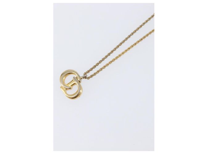 Collana Christian Dior metallo Gold Tone Auth 199265 - vista 3
