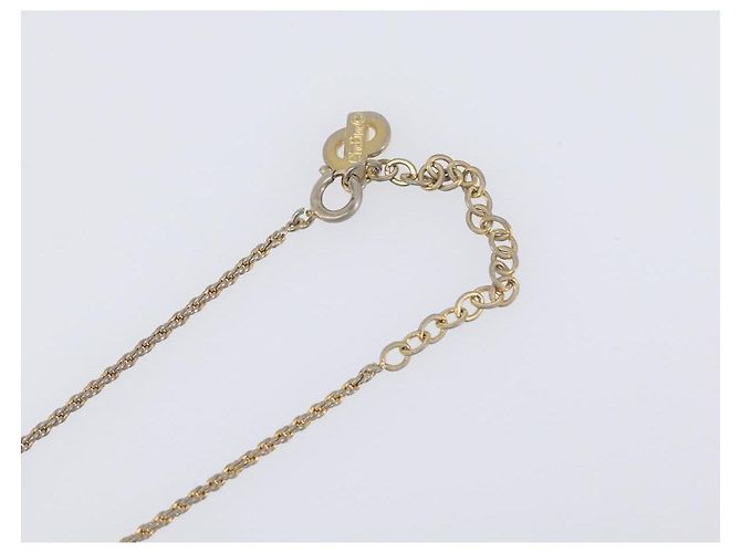 Collana Christian Dior metallo Gold Tone Auth 199265 - vista 7
