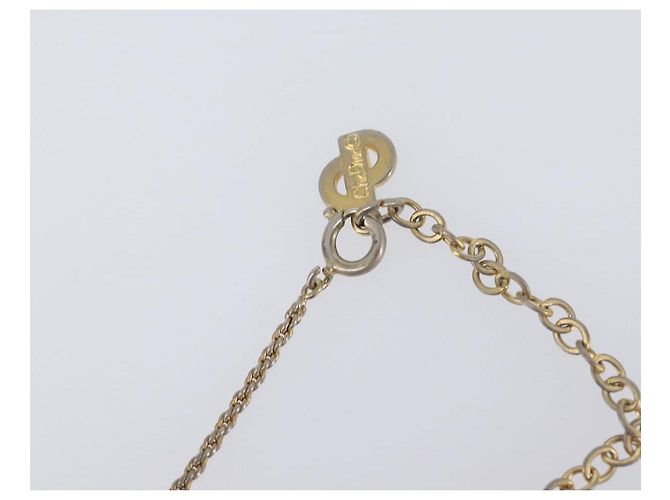 Collana Christian Dior metallo Gold Tone Auth 199265 - vista 8