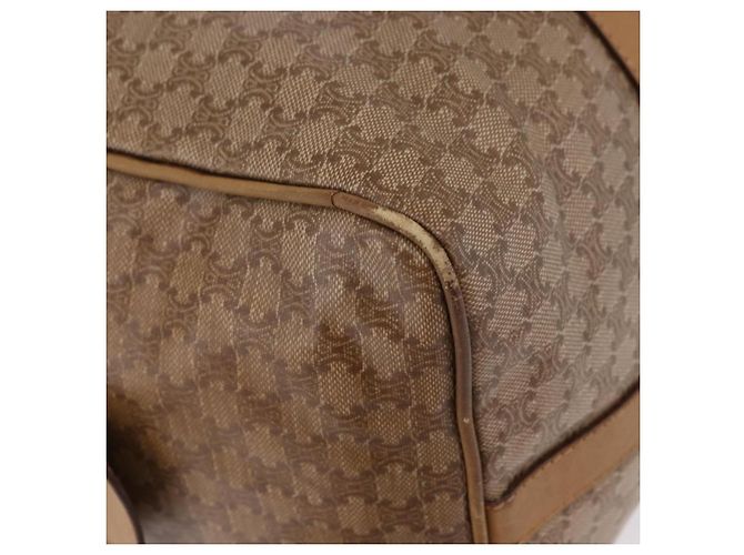Céline Borsa a mano CELINE Macadam Canvas PVC Beige Gold Auth 197717 D'oro - vista 10