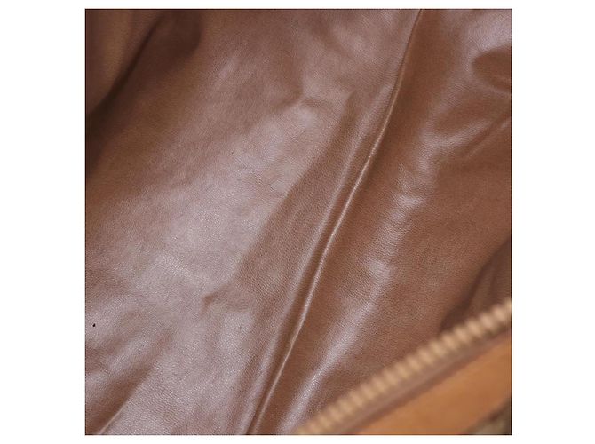 Céline Borsa a mano CELINE Macadam Canvas PVC Beige Gold Auth 197717 D'oro - vista 11