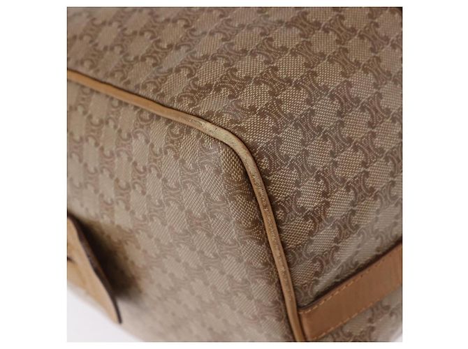 Céline Borsa a mano CELINE Macadam Canvas PVC Beige Gold Auth 197717 D'oro - vista 15