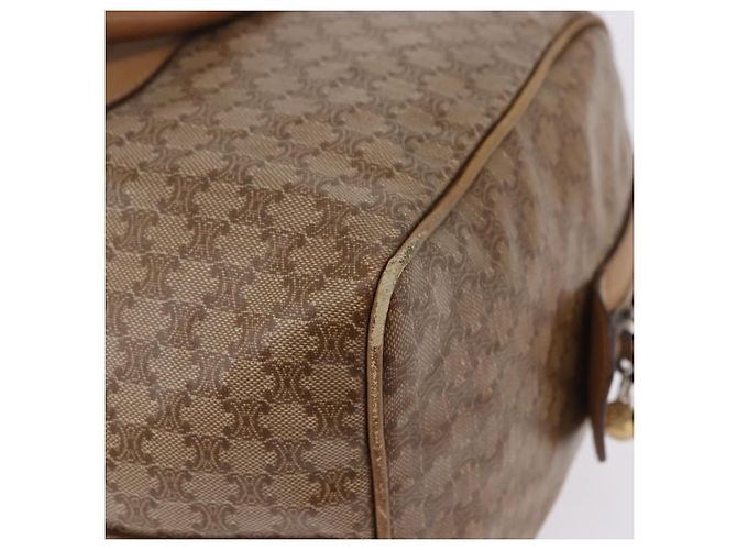Céline Borsa a mano CELINE Macadam Canvas PVC Beige Gold Auth 197717 D'oro - vista 16