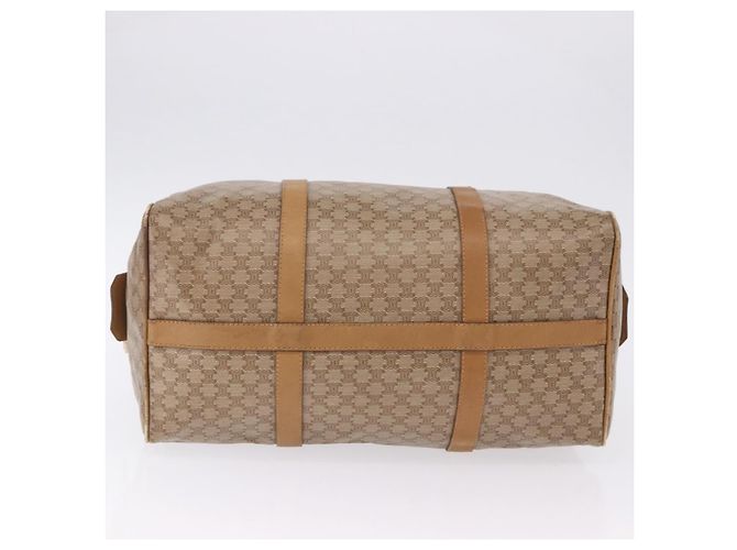 Céline Borsa a mano CELINE Macadam Canvas PVC Beige Gold Auth 197717 D'oro - vista 5