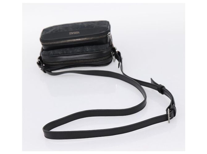Borsa a tracolla VERSACE in jacquard Canvas Black Silver Auth BA15281V Nero Argento - vista 7