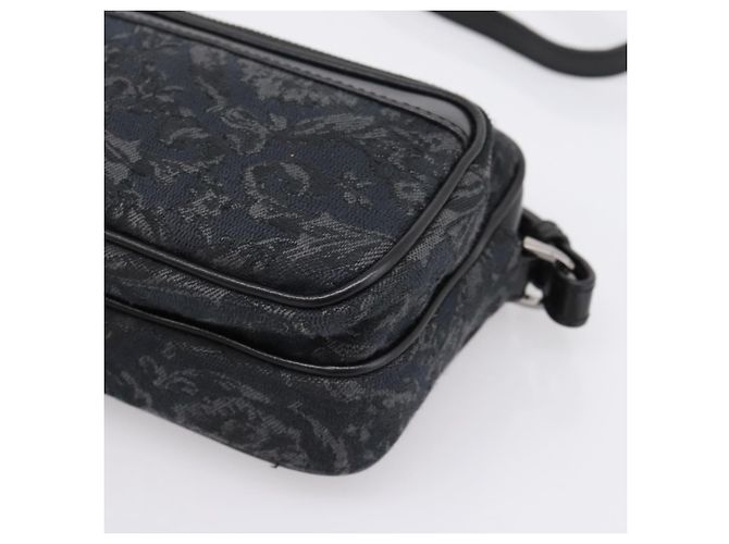 Borsa a tracolla VERSACE in jacquard Canvas Black Silver Auth BA15281V Nero Argento - vista 9