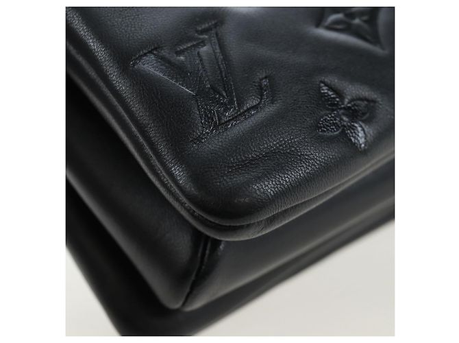 LOUIS VUITTON Borsa a spalla Monogram Emboss Kussan BB Nera M22429 Auth 196585V Nero - vista 18