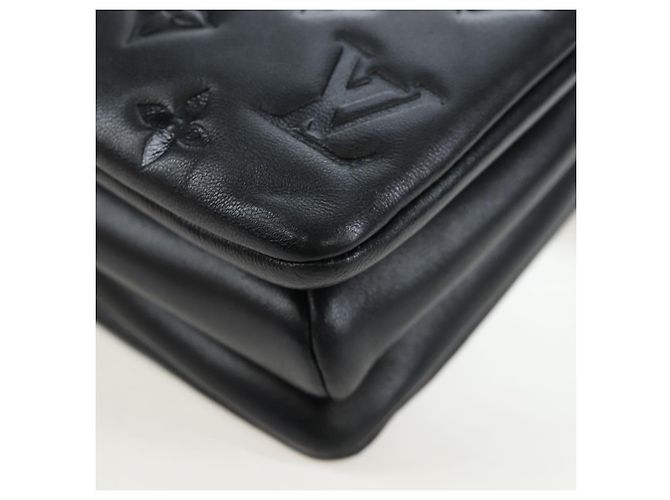LOUIS VUITTON Borsa a spalla Monogram Emboss Kussan BB Nera M22429 Auth 196585V Nero - vista 19