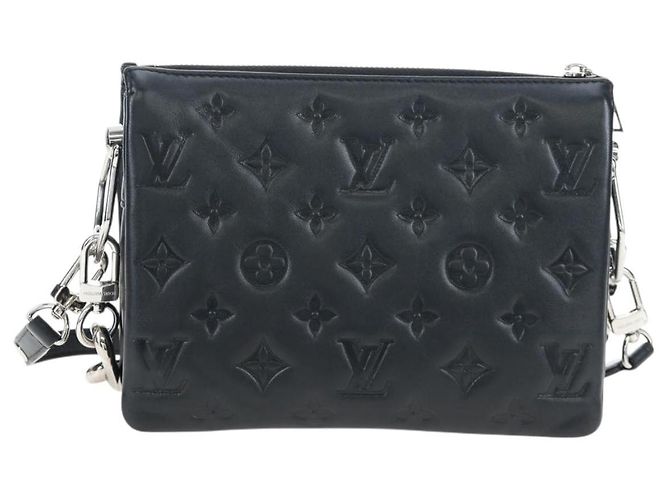 LOUIS VUITTON Borsa a spalla Monogram Emboss Kussan BB Nera M22429 Auth 196585V Nero - vista 2