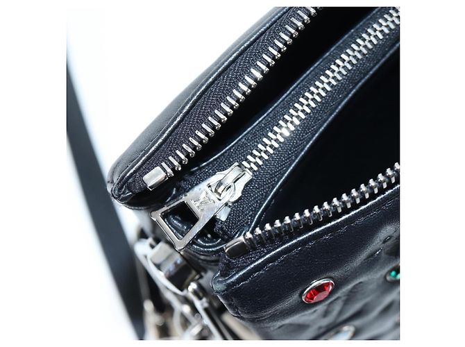 LOUIS VUITTON Borsa a spalla Monogram Emboss Kussan BB Nera M22429 Auth 196585V Nero - vista 24